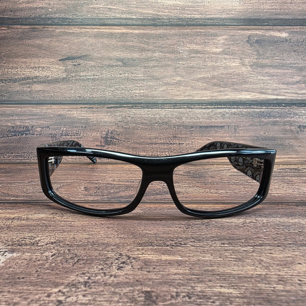 Harley-Davidson HDX805 BLK-3 Black Skull Flame Eyeglass Frames Only 62-15-125